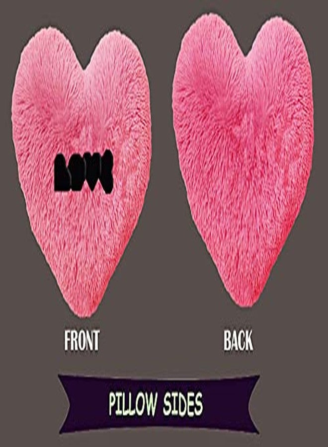 PICKKART PriMaryHoMe Love Heart Shape Pillow Cushion Toys - Gifts for Girlfriend/ Wife/ Friends/ Girls/ Valentine's Day - Pink Soft Heart Shaped Polyester Throw Pillows Gift (Love Pillow) - Image 2